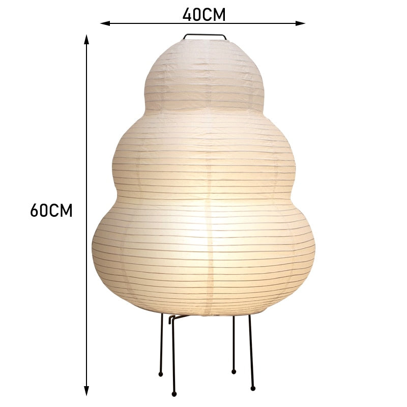 Japanese rice paper lamp for a Japandi, zen decor - Noguchi inspired