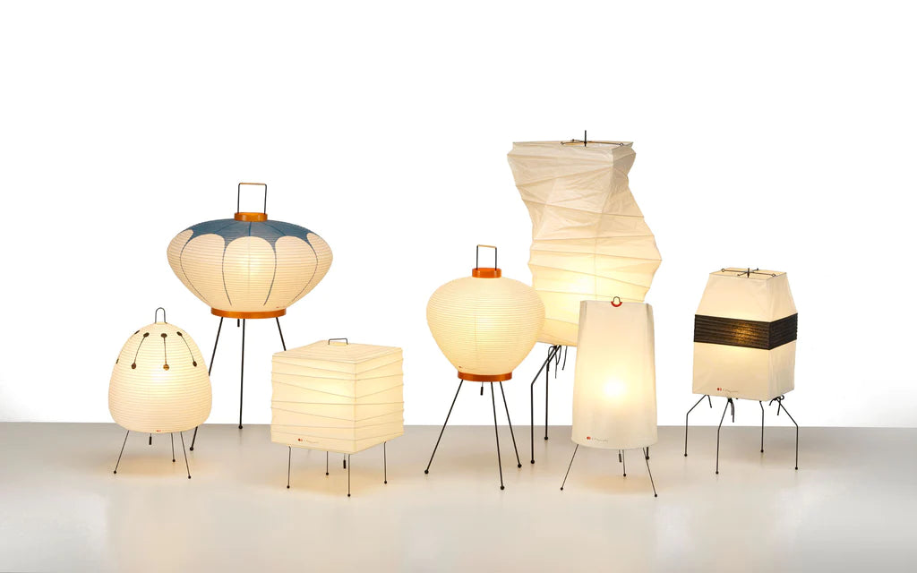 Japanese rice paper lamp for a Japandi, zen decor - Noguchi inspired